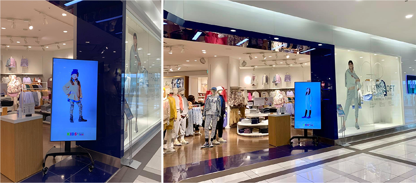 Gap×キッズ時計店舗サイネージ