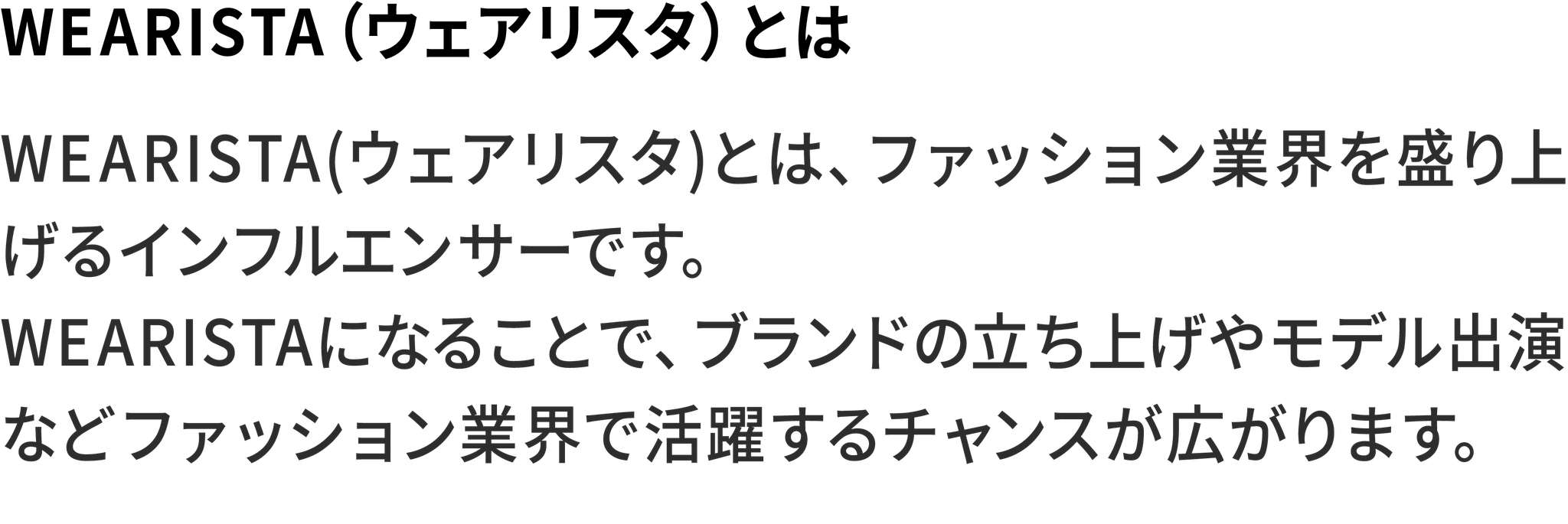 WEARISTA（ウェアリスタ）とは